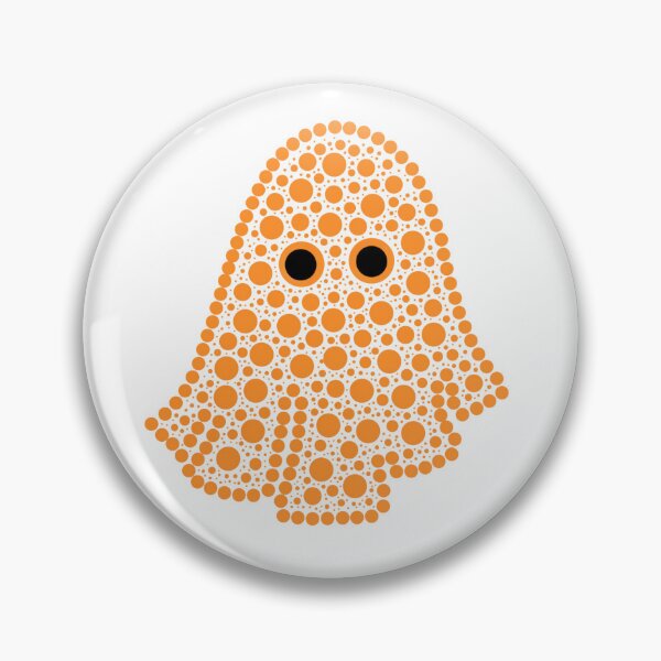 Artikelvorschau, Orange Halloween Geist Punkt Kunst entworfen und verkauft von Cardiff Creative.