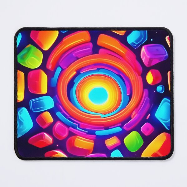 Item preview, Neon Cube Vortex Art designed and sold by Health And Fitness Posts e-Store.