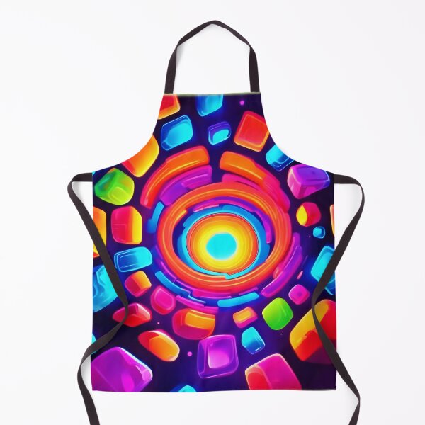 Item preview, Neon Cube Vortex Art designed and sold by Health And Fitness Posts e-Store.