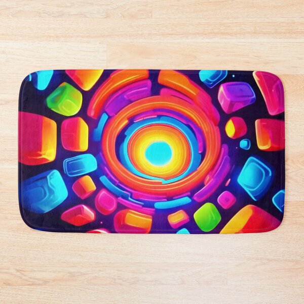 Item preview, Neon Cube Vortex Art designed and sold by Health And Fitness Posts e-Store.