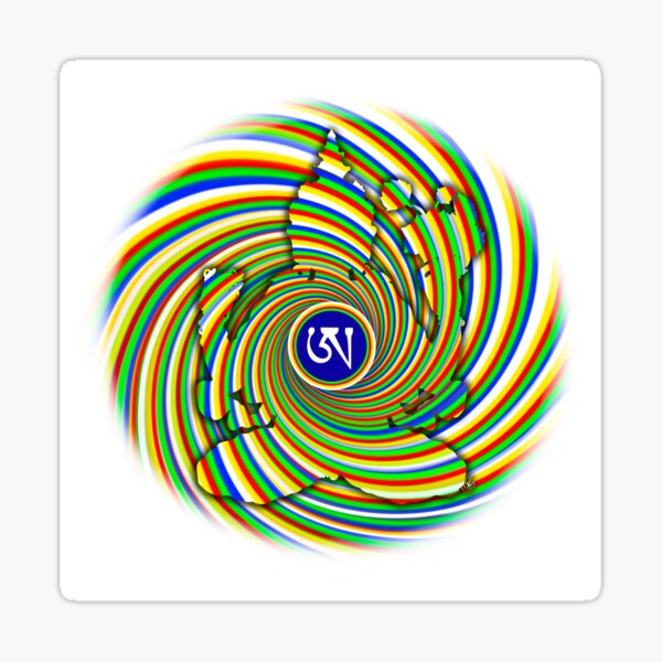 Item preview, Dzogchen, Ah, Tibetan, Rainbow body, Bodhisattva, Buddhist, White Background designed and sold by MayGreenAbgrall.