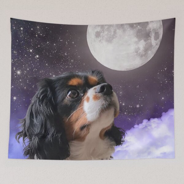 Artikelvorschau, Cavalier King Charles Spaniel Mond entworfen und verkauft von CreativelySophG.