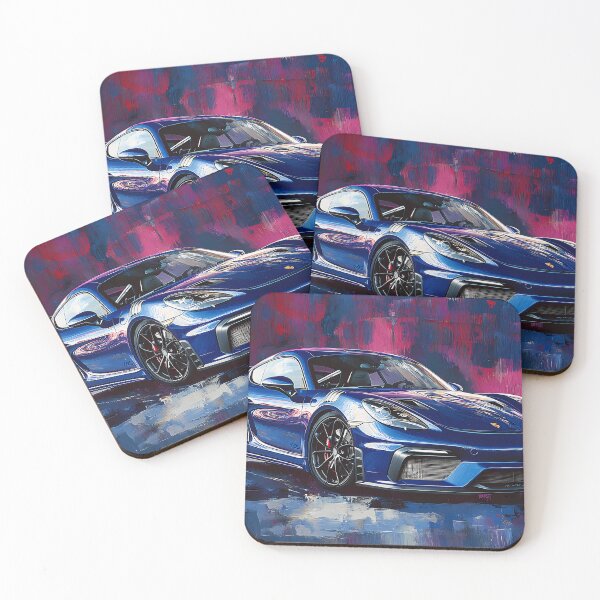 Item preview, Blue Porsche 718 Caymen II  -  Pop Art designed and sold by AutoPopStudio.