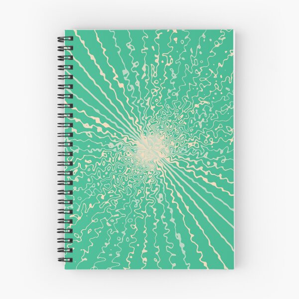Item preview, Colorful Soft Pastel Ripple Sun Rays Burst Green designed and sold by EvergreenMotifs.