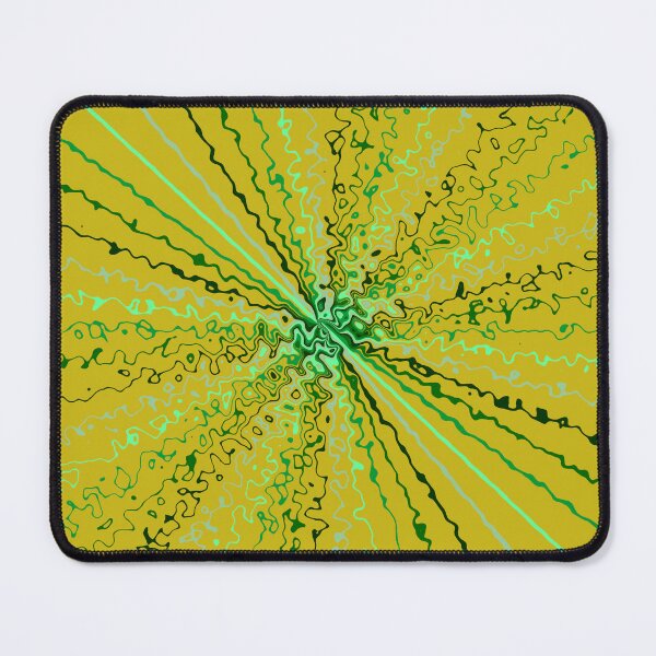Item preview, Colorful Varying Green Ripple Sun Rays Burst Yellow designed and sold by EvergreenMotifs.
