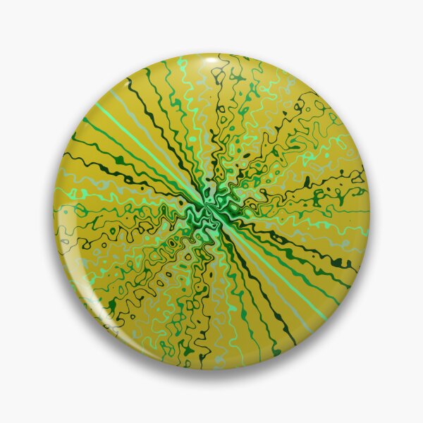 Item preview, Colorful Varying Green Ripple Sun Rays Burst Yellow designed and sold by EvergreenMotifs.
