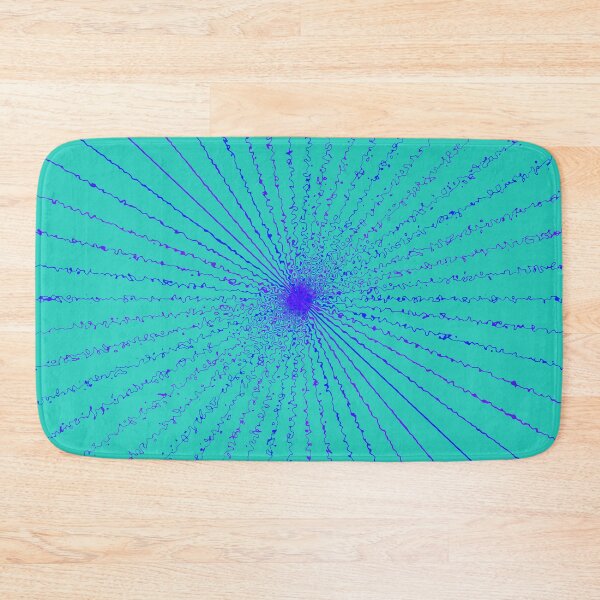 Item preview, Blue Colorful Ripple Sun Rays Burst Light Teal designed and sold by EvergreenMotifs.