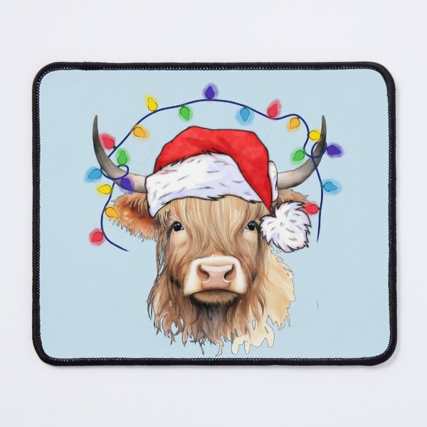 Item preview, Scottish Highland Cow Christmas Santa Hat men women kids designed and sold by Taylor ART.