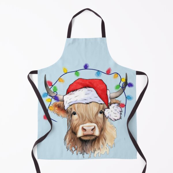 Item preview, Scottish Highland Cow Christmas Santa Hat men women kids designed and sold by Taylor ART.