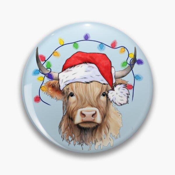Item preview, Scottish Highland Cow Christmas Santa Hat men women kids  designed and sold by Taylor  ART.