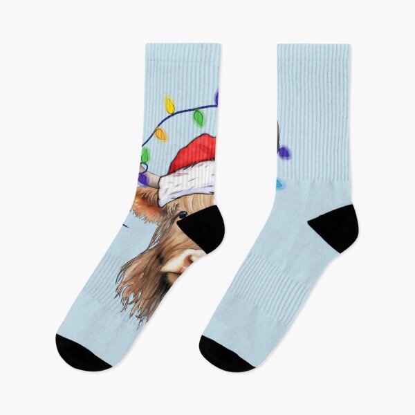 Item preview, Scottish Highland Cow Christmas Santa Hat men women kids  designed and sold by Taylor  ART.