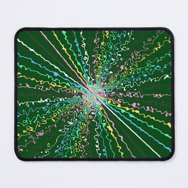 Item preview, Colorful Rainbow Ripple Sun Rays Burst Forest Green designed and sold by EvergreenMotifs.