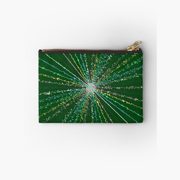 Item preview, Colorful Rainbow Ripple Sun Rays Burst Forest Green designed and sold by EvergreenMotifs.