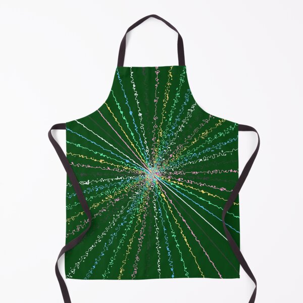 Item preview, Colorful Rainbow Ripple Sun Rays Burst Forest Green designed and sold by EvergreenMotifs.