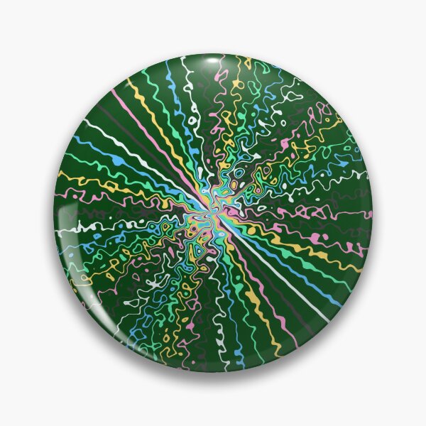 Item preview, Colorful Rainbow Ripple Sun Rays Burst Forest Green designed and sold by EvergreenMotifs.