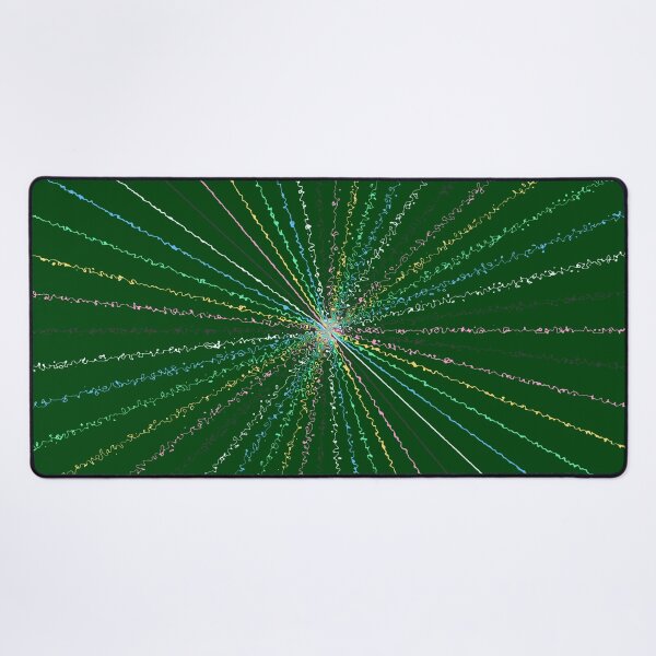 Item preview, Colorful Rainbow Ripple Sun Rays Burst Forest Green designed and sold by EvergreenMotifs.