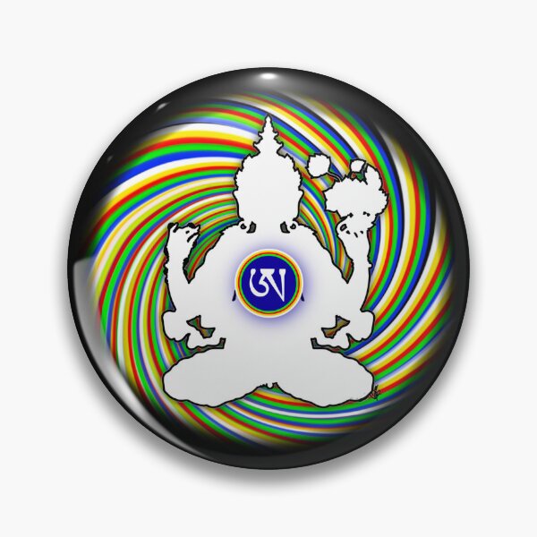 Item preview, Dzogchen, Ah, Tibetan, White body, Bodhisattva, Buddhist, Black Background designed and sold by MayGreenAbgrall.