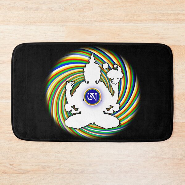 Item preview, Dzogchen, Ah, Tibetan, White body, Bodhisattva, Buddhist, Black Background designed and sold by MayGreenAbgrall.