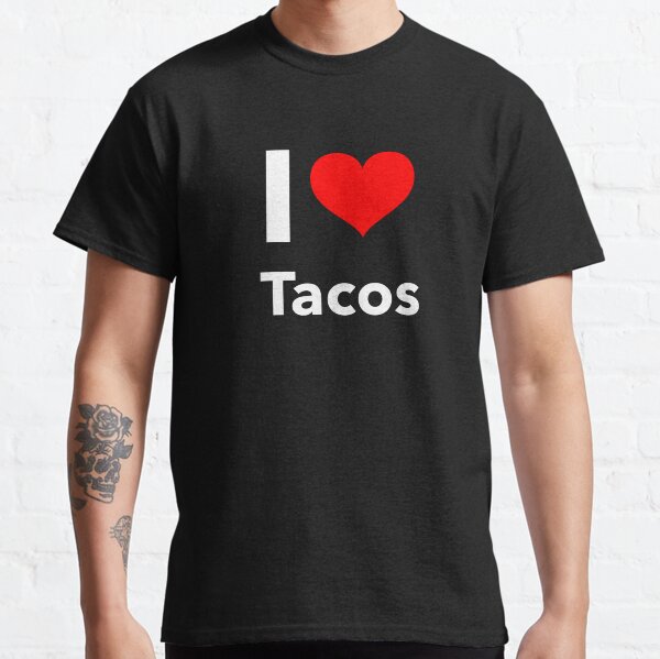 Item preview, I heart tacos red heart graphic t shirt designed and sold by Greg Johnson.