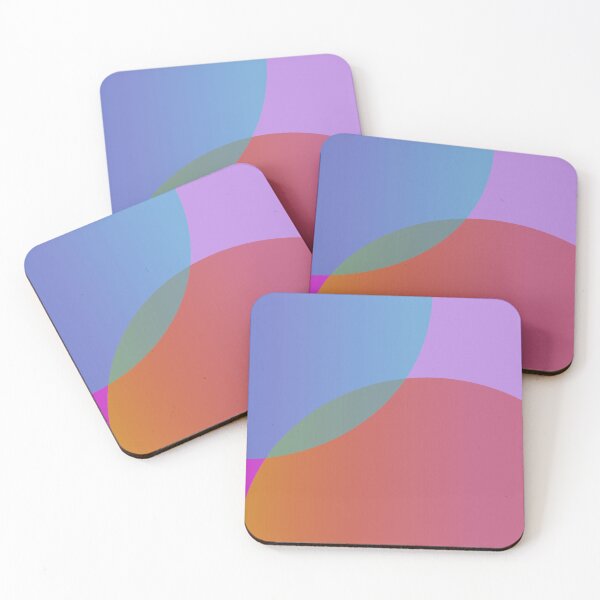 Item preview, Tricolor Gradient Overlap Circles Simple Geometry Pattern designed and sold by EvergreenMotifs.