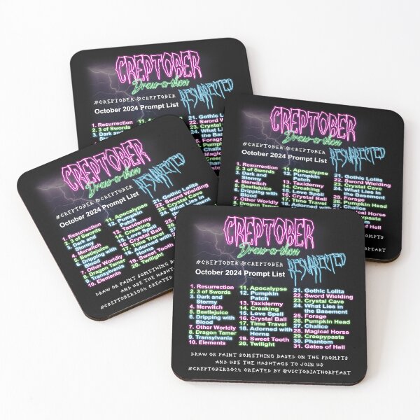 Item preview, Creptober 2024 Prompt List Keepsake designed and sold by Creptober.