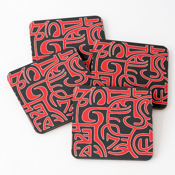 Item preview, THE WATCHER. LANDSCAPE LINEART STUDY. RED,WHITE,BLACK. designed and sold by 5hertz.