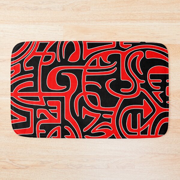 Item preview, THE WATCHER. LANDSCAPE LINEART STUDY. RED,WHITE,BLACK. designed and sold by 5hertz.