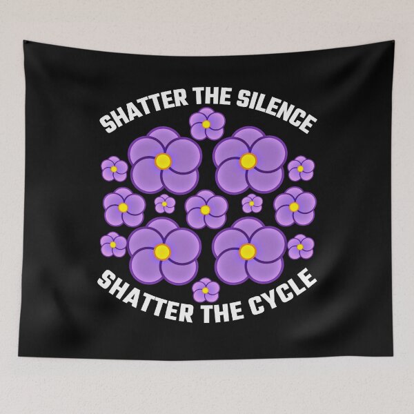 Item preview, Domestic Violence Awareness - Shatter The Silence Shatter The Cycle  designed and sold by Sunserize Designs.