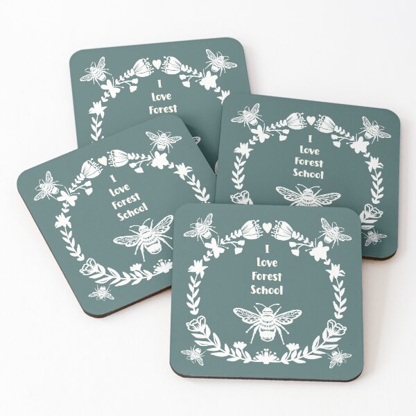 Item preview, I love Forest School Bee floral logo designed and sold by Joanne-Amanda.