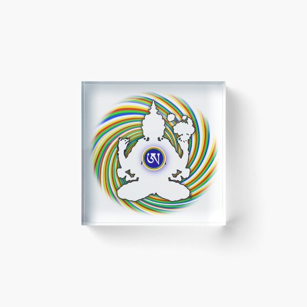 Item preview, Copy of Dzogchen, Ah, Tibetan, White body, Bodhisattva, Buddhist, White Background designed and sold by MayGreenAbgrall.