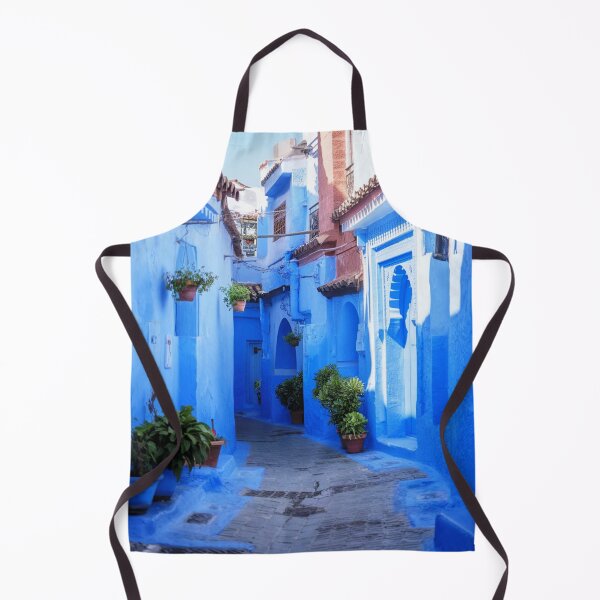 Item preview, Serenity in Blue: The Winding Alleys of Chefchaouen designed and sold by ARTNOVO.