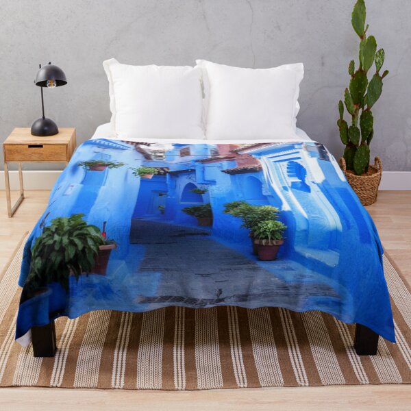 Item preview, Serenity in Blue: The Winding Alleys of Chefchaouen designed and sold by ARTNOVO.