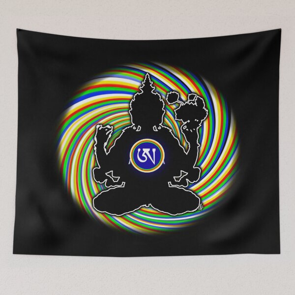 Item preview, Dzogchen, Ah, Tibetan, Black body, Bodhisattva, Buddhist, Black Background designed and sold by MayGreenAbgrall.