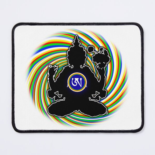 Item preview, Dzogchen, Ah, Tibetan, Black body, Bodhisattva, Buddhist, White Background designed and sold by MayGreenAbgrall.