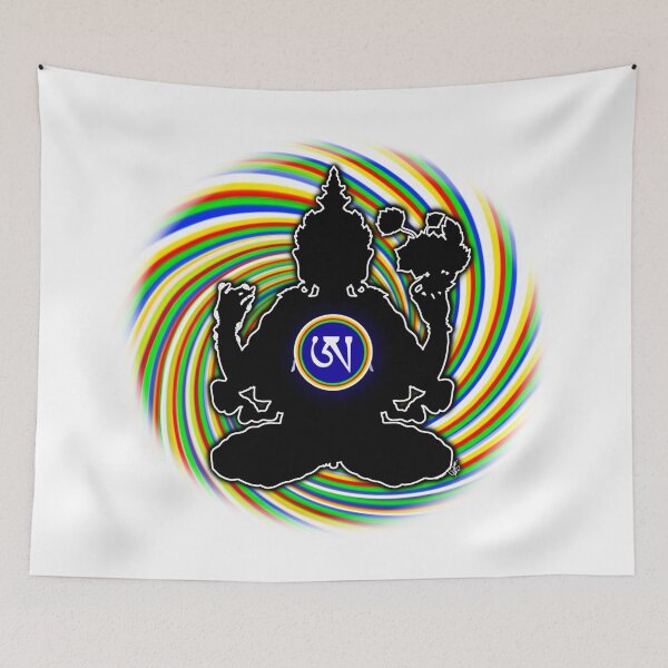 Item preview, Dzogchen, Ah, Tibetan, Black body, Bodhisattva, Buddhist, White Background designed and sold by MayGreenAbgrall.
