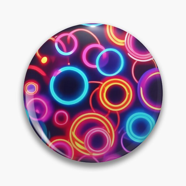 Item preview, Neon Circles: A Vibrant Visual Feast designed and sold by Health And Fitness Posts e-Store.