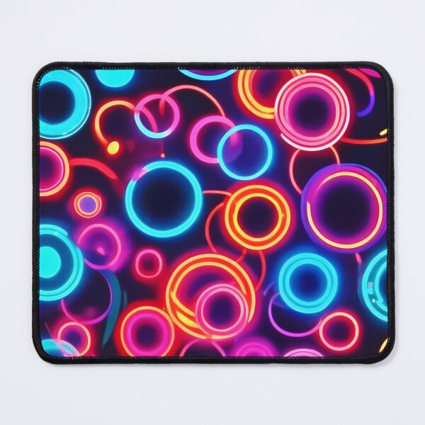 Item preview, Neon Circles: A Vibrant Visual Feast designed and sold by Health And Fitness Posts e-Store.