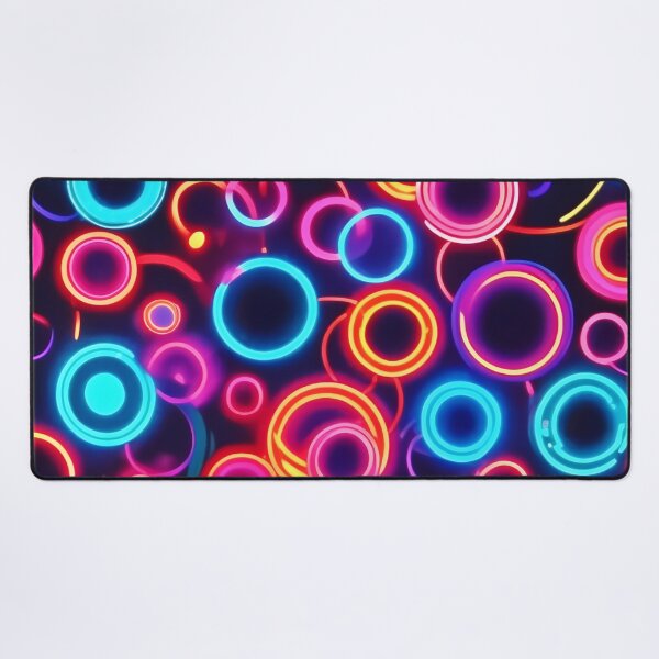 Item preview, Neon Circles: A Vibrant Visual Feast designed and sold by Health And Fitness Posts e-Store.