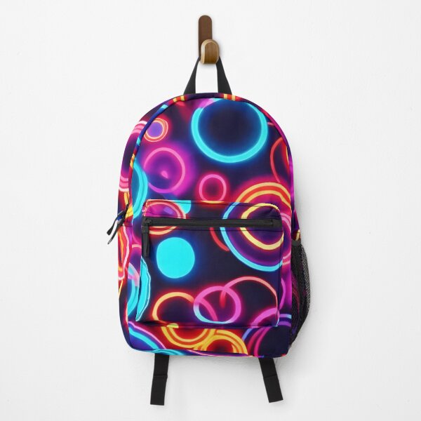 Item preview, Neon Circles: A Vibrant Visual Feast designed and sold by Health And Fitness Posts e-Store.