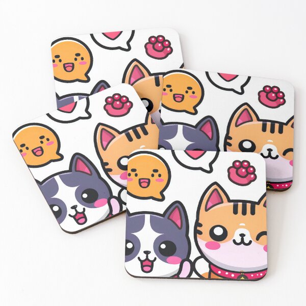Item preview, “Charming Cartoon Cat Companions - Cute Kawaii Feline Friends” designed and sold by EidansEmpire.