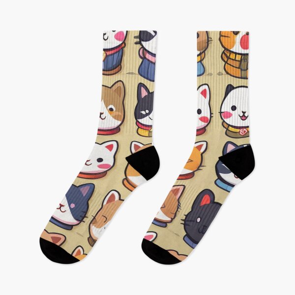 Item preview, “Adorable Cartoon Cat Collection - Kawaii Feline Friends” designed and sold by EidansEmpire.