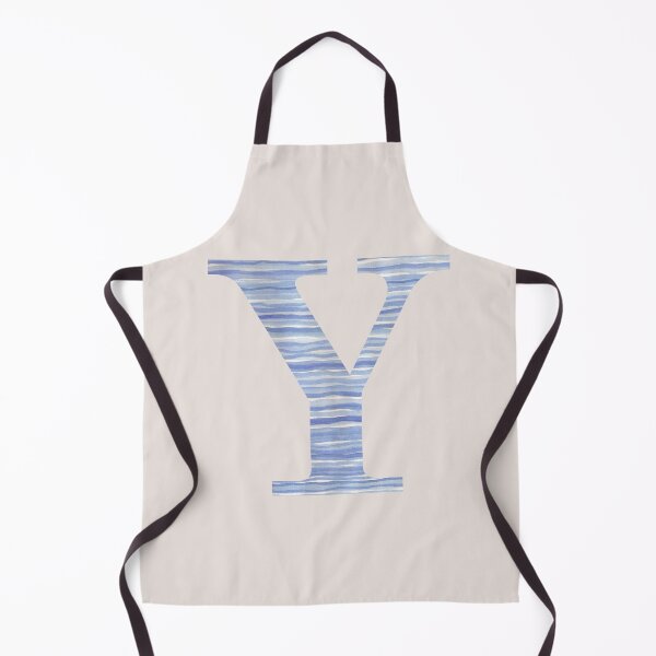 Item preview, Letter Y Blue Watercolor Stripes Monogram Initial designed and sold by theartofvikki.