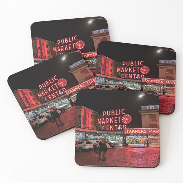 Item preview, Pike Place Market - Nighttime in Seattle  designed and sold by PNWTraders.