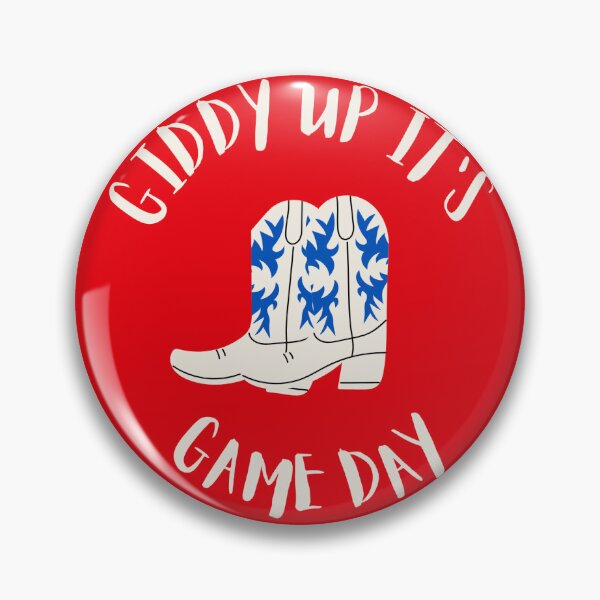 Item preview, Giddy Up Game Day Pin (Blue & Red) designed and sold by evansemily.