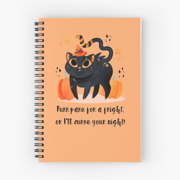 Item preview, Purr-pare for a fright, or I'll curse your night! #HalloweenCat #HalloweenParty #HalloweenNight #SpookyCat designed and sold by Anna Halasek.
