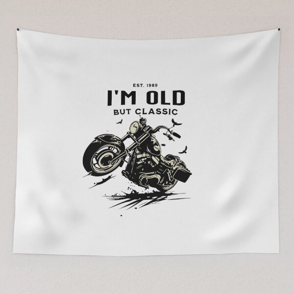 Aperçu de l'œuvre I'M OLD BUT CLASSIC COOL  VINTIGE MOTOCYCLE  créée et vendue par Jessica  art.