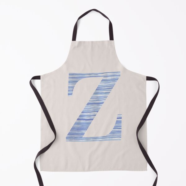 Item preview, Letter Z Blue Watercolor Stripes Monogram Initial designed and sold by theartofvikki.