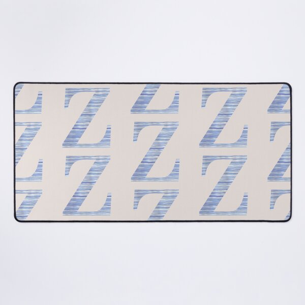 Item preview, Letter Z Blue Watercolor Stripes Monogram Initial designed and sold by theartofvikki.
