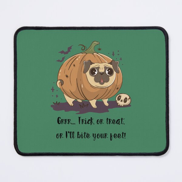 Item preview, Grrr... Trick or treat, or I'll bite your feet! #HalloweenDog #HalloweenParty #HalloweenNight #SpookyDog designed and sold by Anna Halasek.