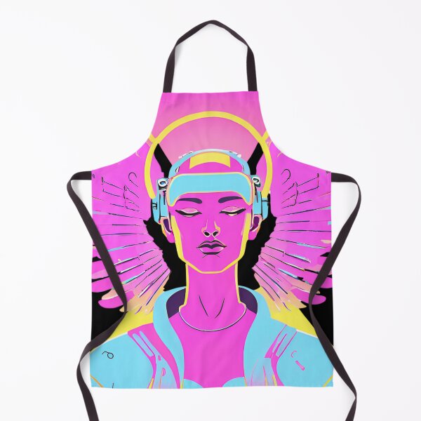Item preview, Neon-Glowing Cyberpunk Angel T-Shirt - Futuristic Hip God with Electric Halo Art D6 designed and sold by pixelandcrafted.